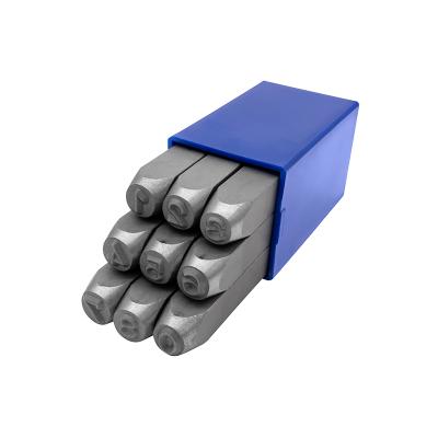 Tal prægestempler (0-9) i sæt 6 mm i plastetui (Low stress)